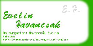 evelin havancsak business card